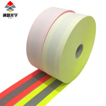 Fluorescent Fluo Yellow Reflective Tape Flame Resistant Sew on Fabric Tape